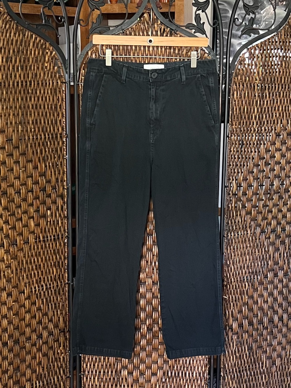 27 The Great. Relaxed Black Cotton Trousers
